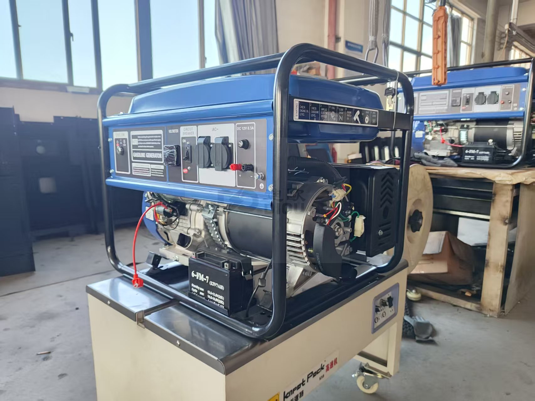 Open-frame Portable Gasoline Generator Set, 60Hz Emergency Power Supply