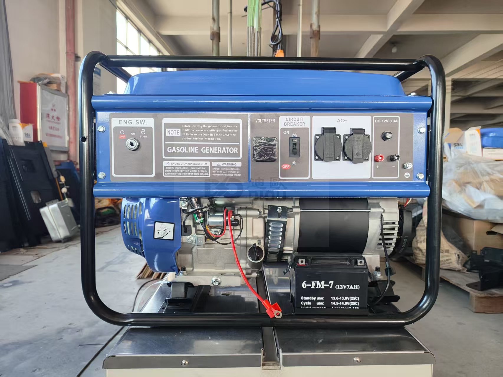 Open-frame Portable Gasoline Generator Set, 60Hz Emergency Power Supply