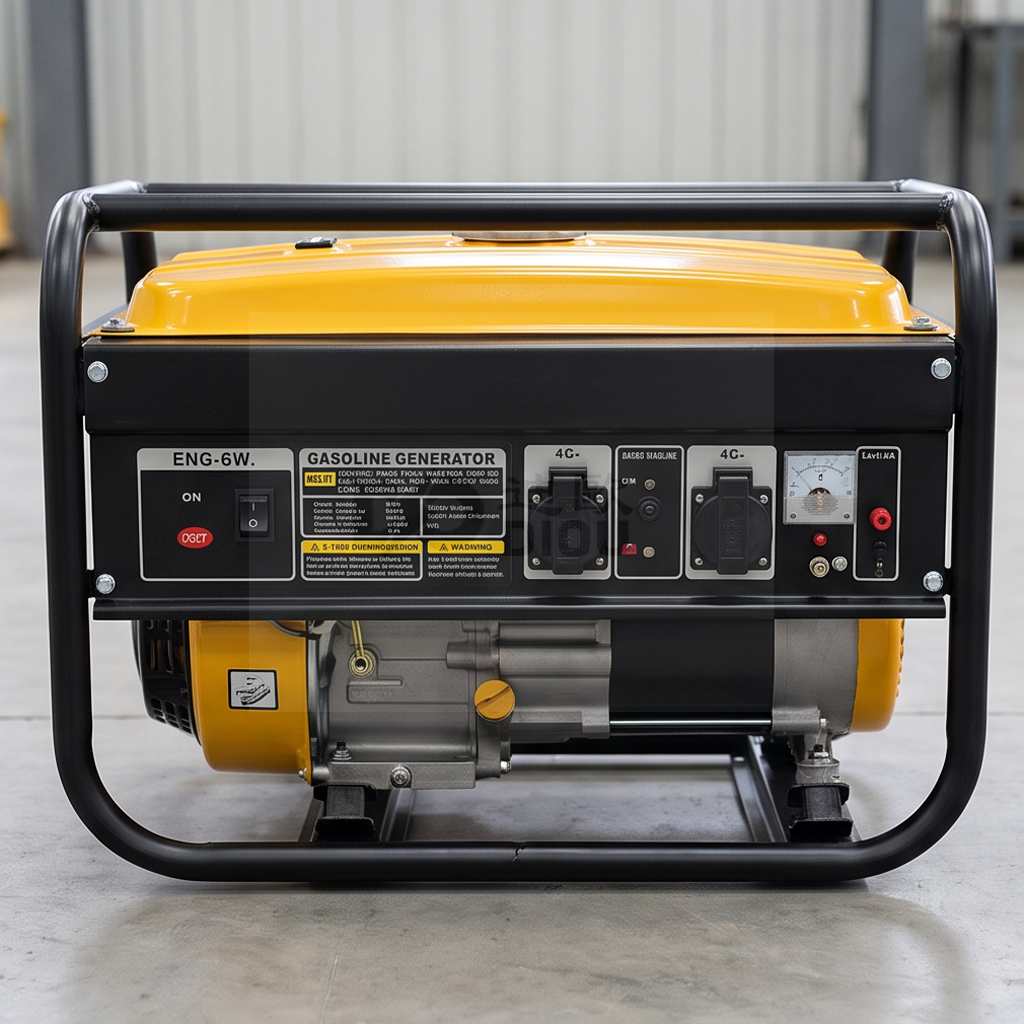 2kW-7kW Portable Open Frame Gasoline Generator, Outdoor Backup Power for Home, Construction & Stall